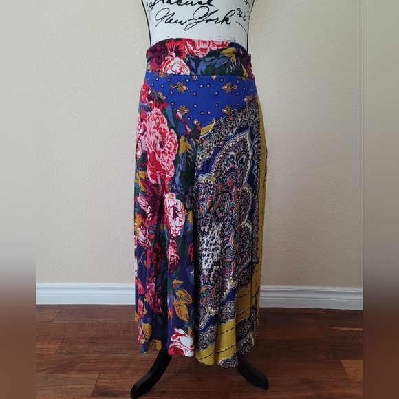 Anthropologie Dresses & Skirts - Anthropologie Multicolor Floral and Paisley Skirt